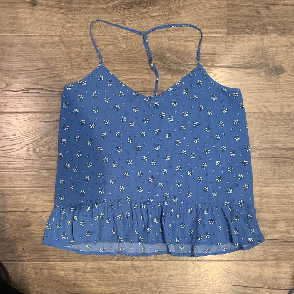Blue floral tank